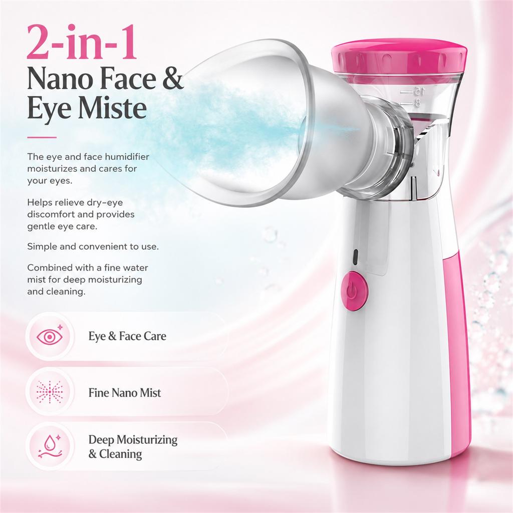 Eye Steam Device Eye Mister for Dry Eye Heated Eye Steam Sprayer for Moisturize Eye Treatment Portable Mini Soothing Steamer Eye Care Relieve Fatigue