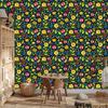 Ladybugs Wallpaper Navy Blue and Yellow for Living Room and Bedroom 50x1000
