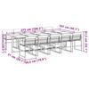 11 Piece Garden Dining Set with Cushions White Textilene