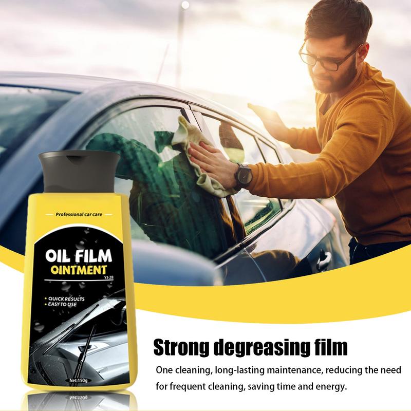 Car Glass Oil Film Cleaner Glass Oil Film Stain Removal Paste Auto Glass Cleaner Paste Effective Glass Film Removal Mild