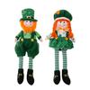 Polyester Fabric Delightful St Patricks Day Boy Doll With Green Leaf Theme For Decoration Seasonal