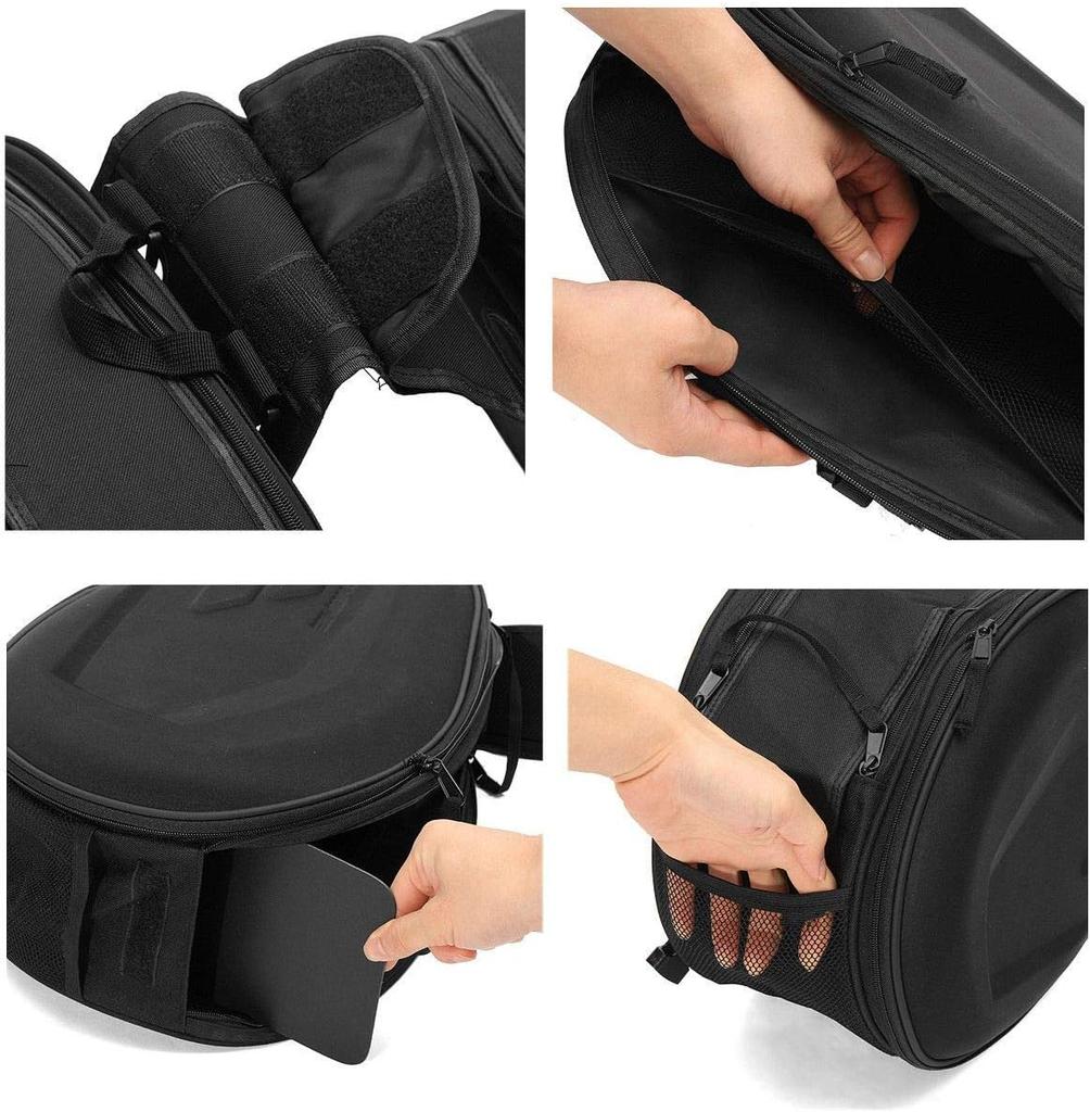 Motorcycle Saddle Bags, Powersports Saddle Bags, Waterproof Saddlebags Luggage Bag, Full Face Helmet Storage Bag, Motorcycle Pillion Seat Bag