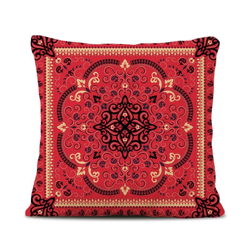 Retro Persian Style Turkish Waist Pillow, Luxury Ethnic Palace Style B&B Hotel Model Room Decoration Sofa Pillow