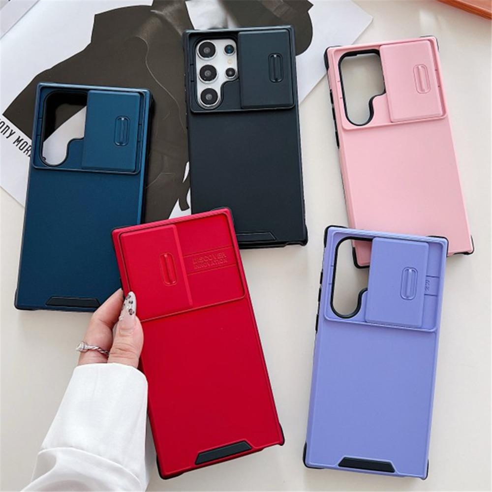 Slide Camera Lens Protection Case For For Samsung S26 S25 Ultra S24 S23 FE S22 S21 Note 20 Plus A56 A36 A16 A55 A15 Shockproof Cover