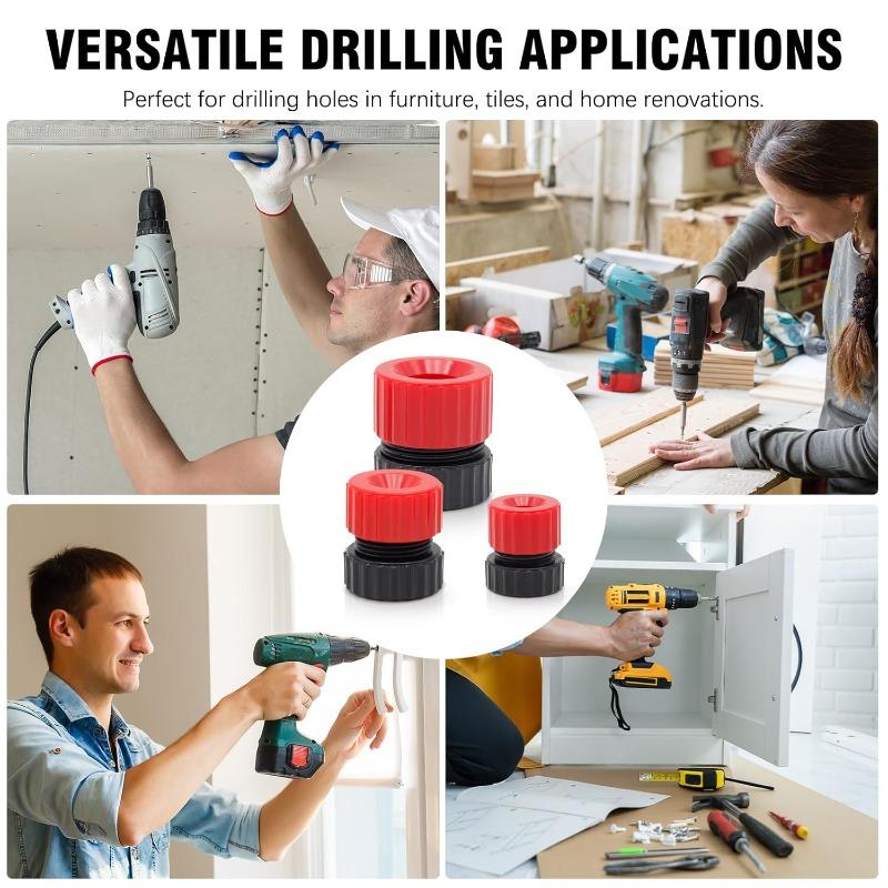 1/3pcs Adjustable Drill Bit Depth Stop 3-13mm Drill Bit Stop Collar Shaft Limit Metric Lock Positioner Hole Guide Woodwork Tools