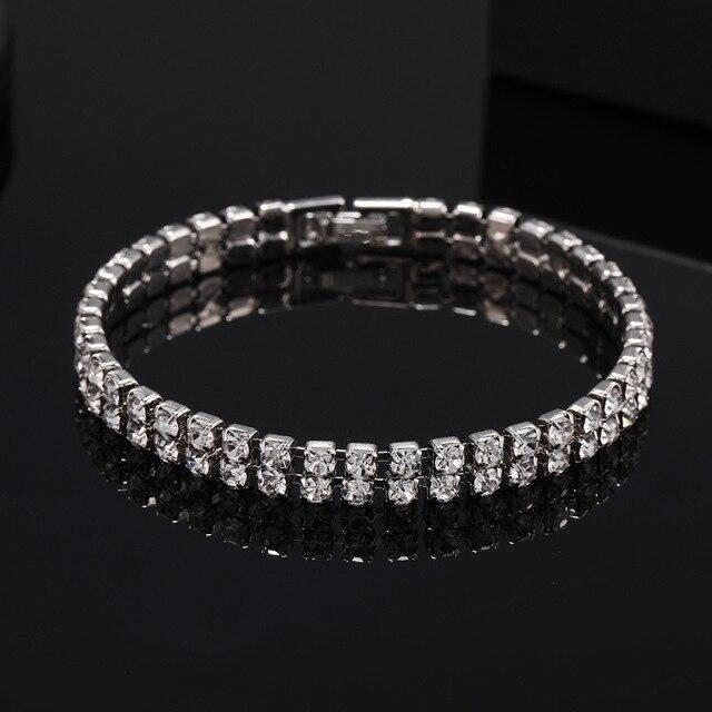 

Ретро-браслет в стиле хип-хоп, мужская бижутерия, простая микро-инкрустированная цирконием теннисная цепочка на руку, европейский и американский модный браслет для женщин серебряный