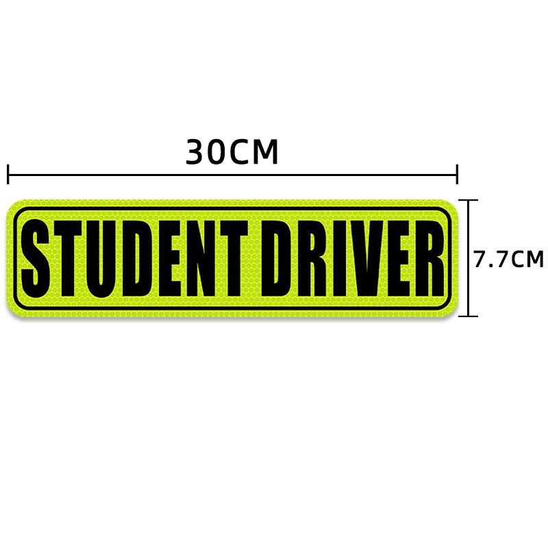 Student+Driver Novice Internship Driver Car Stickers Car Reflective Magnetic Suction Stickers Exclusive