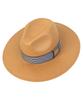 Yunibeosyeolkemiseuteuli Stripe Line Beige Long Fedora Summer Fedora