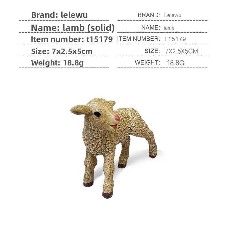 Farm Animal Pvc Sheep Model Kit With Static Lamb And Ewe For Diorama And Hobby Use