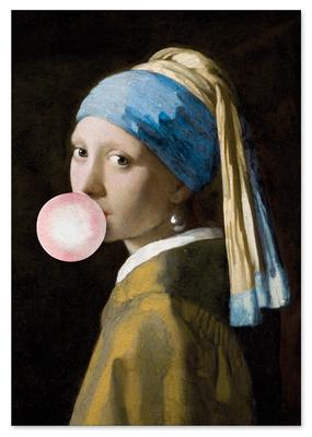 Poster Mädchen mit Ballon Vermeer