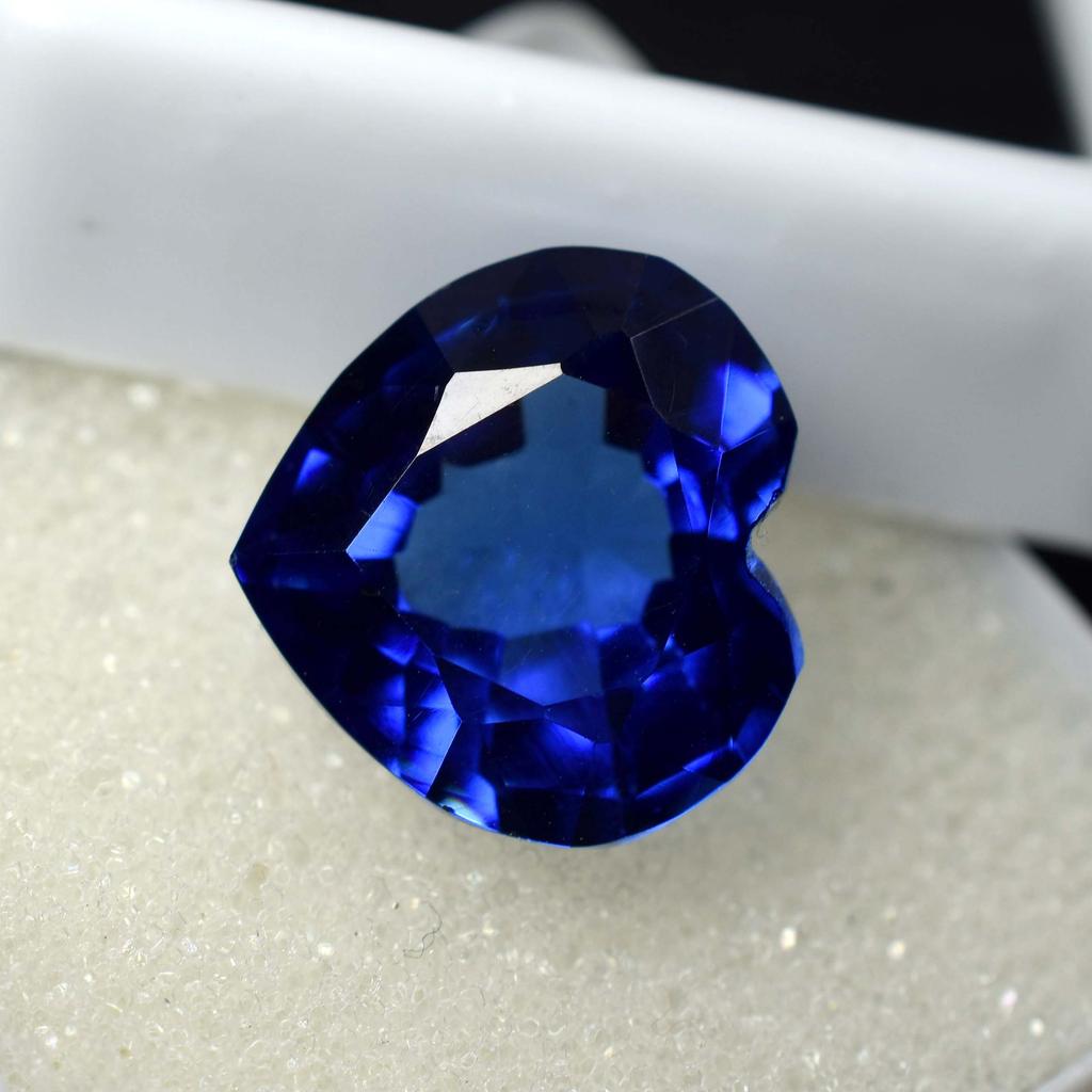 Natural Blue Sapphire Loose Gemstone 10.40 ct Ceylon Heart Shape September Birthday Birthstone