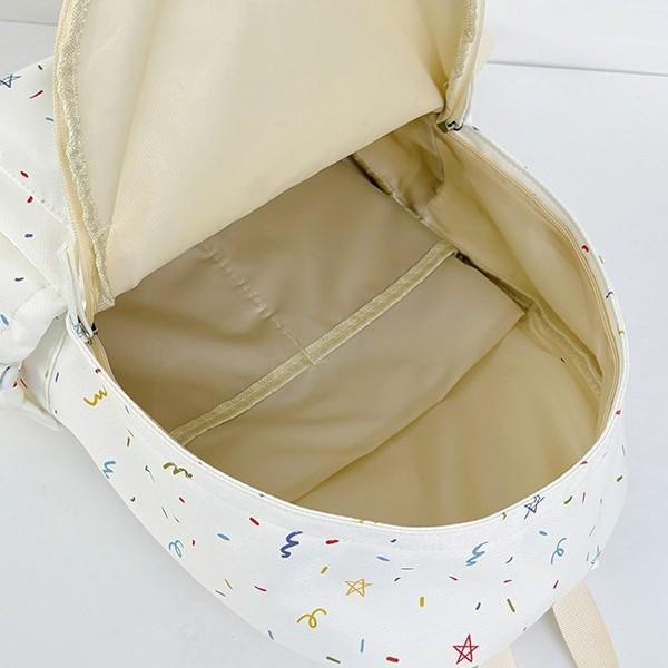 Schoolbag milk fufu light blue colored star backpack Korean ins wind soft sister campus student party class sweet backpack