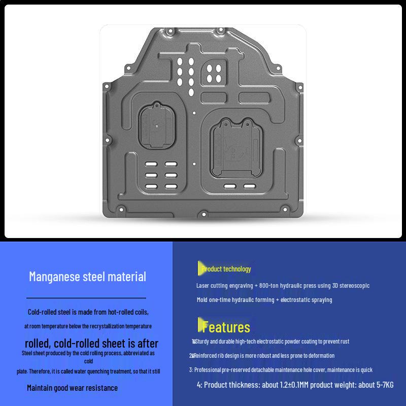 Placă de protecție dedesubtul motorului pentru seria Volkswagen Tiguan - Se potrivește șasiurilor Tiguan, Tiguan X, Tiguan L