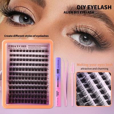 Einzelne Cluster C Curl Falsche Wimpern Natürlich Dick DIY Segmentiert 10-18mm Wimpern