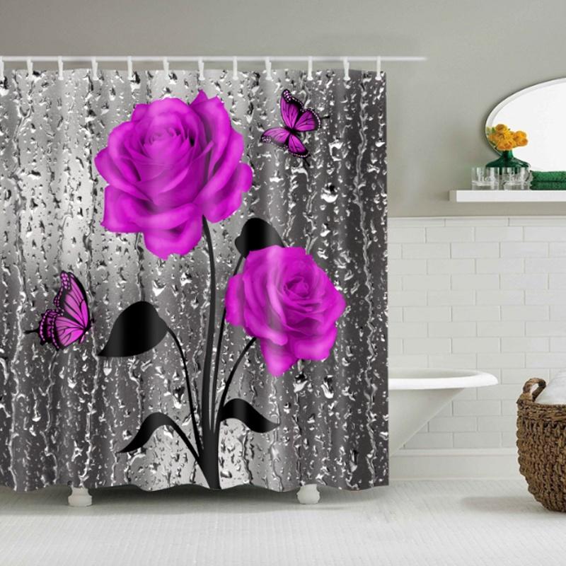 Stunning Waterproof Shower Curtain With Hooks Perfect Bathroom Decoration