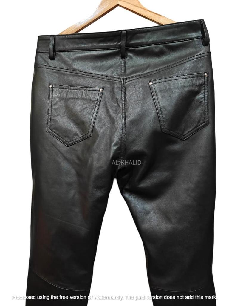 Men's Leather Pants Stylish Black Casual Biker Party Wear Genuine Lambskin Handmade