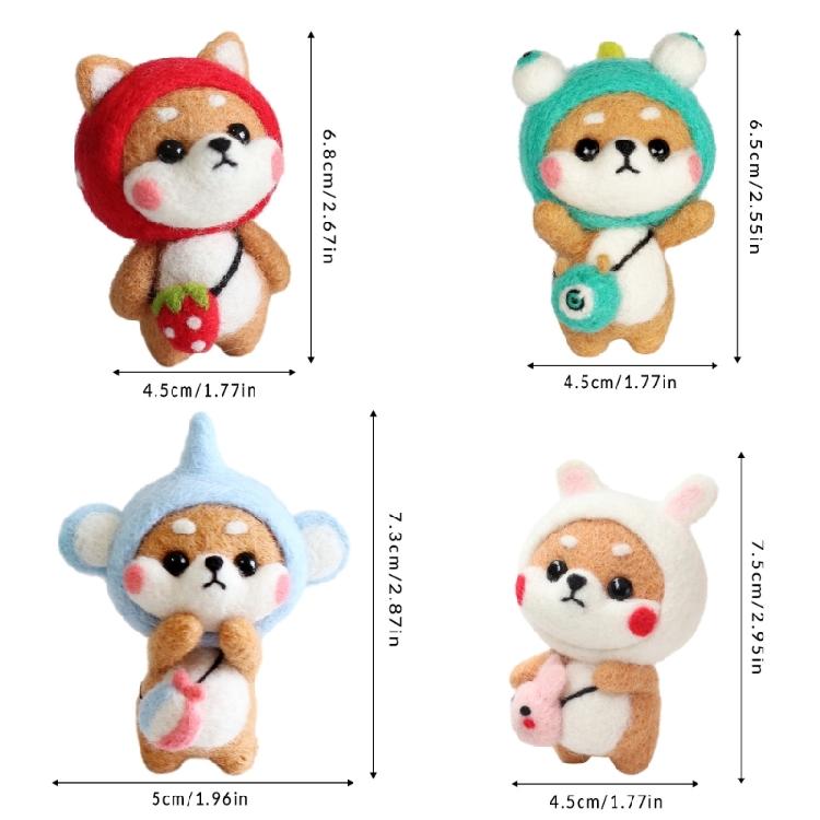 Handmade DIY Felt Toy Non-Finished Needle Felting Kits Easy for Beginners