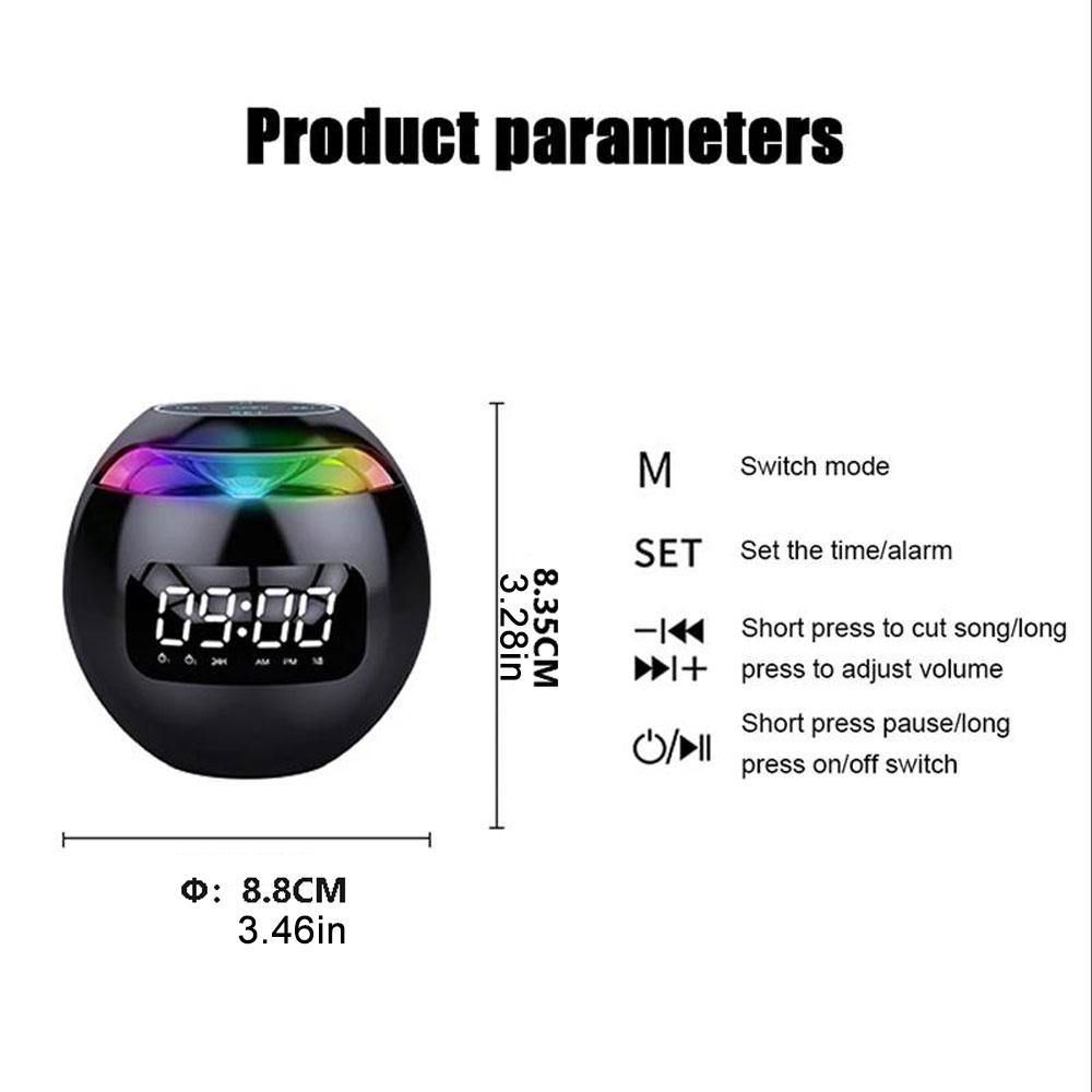 Yükseltilmiş Gece Lambası Bluetooth Hoparlör Radyo Çalar Saat USB Şarj Cihazı Dijital Saat FM Radyo Uyku Zamanlayıcısı Otomatik Sensör Ekran