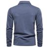 Men’s Washed Long Sleeve Polo Shirt