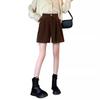 2023 Women's High-Waist Wide-Leg Corduroy Shorts - Spring/Autumn Slimming Casual Pants