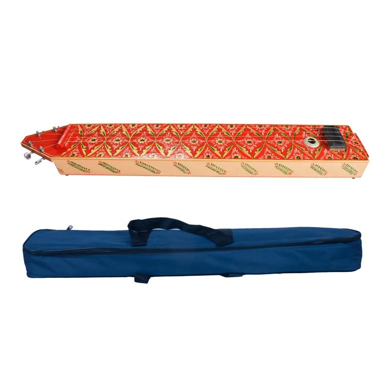 Hand Painted Box Tanpura 4 String Tambura Tanpuri for Yoga, Meditation & Kirtan with Carry Bag | Traditional Indian Drone Instrument