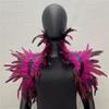 Feather Shawl Cape Costume Cloak With Faux Fur For Performance And Dance Shows