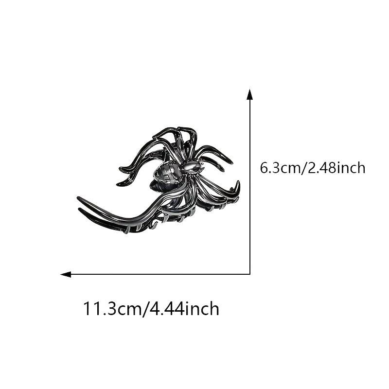 Fashionable Gothic Spider Halloween Hair Claw For Women Girls Unique Minimalist Shark Clip Exquisite Hair Accessories Gifts
