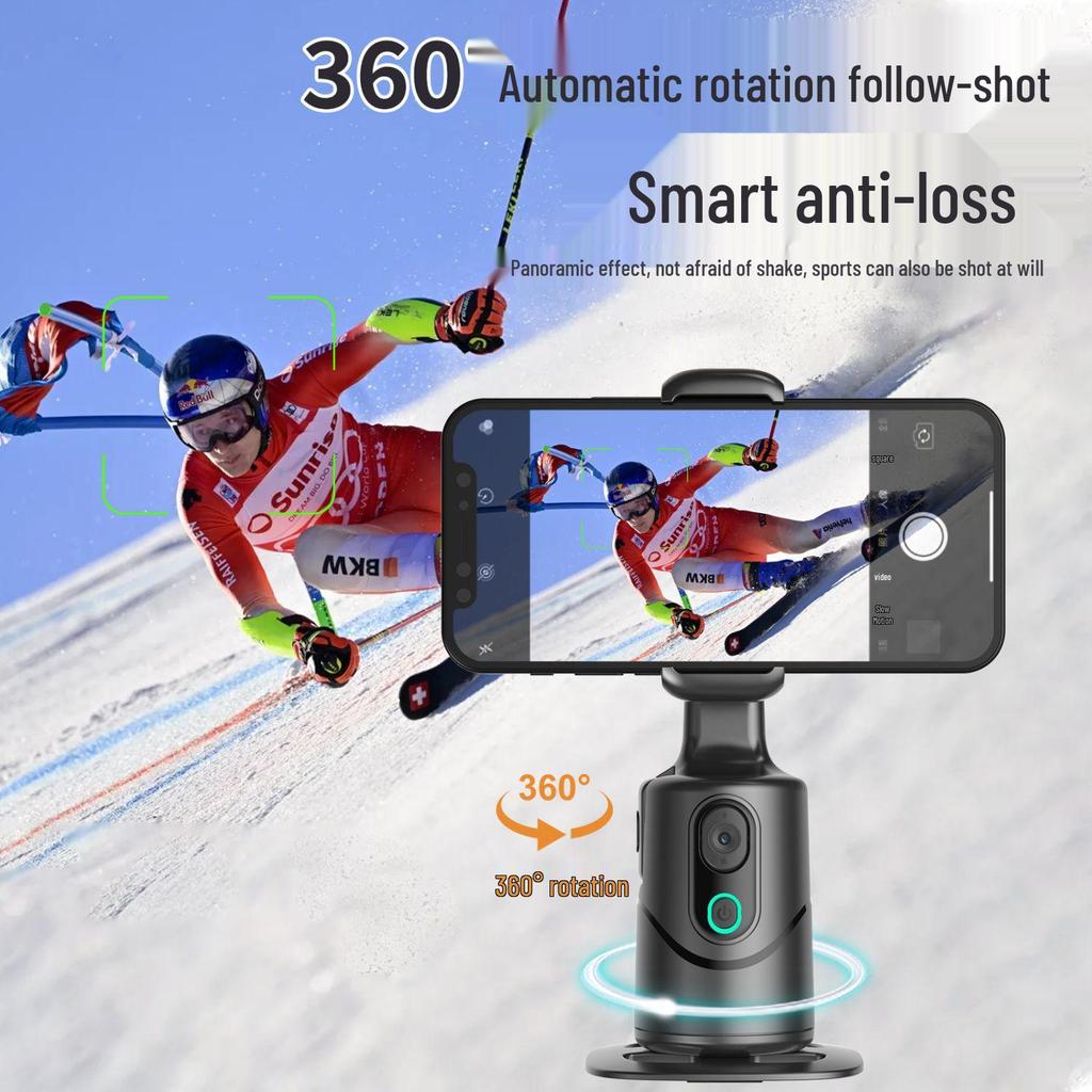 360° Auto-Rotating Selfie Stick & Face Tracking Gimbal for Live Streaming