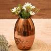 Gold Iron Vase – 11 Inches, Handcrafted Decorative Vase with Hammered Honeycomb Texture, Modern Flower Vase