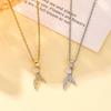 New Mermaid Fish Tail Pendant Necklace Women Full Zircon Light Luxury Niche Premium Versatile Collarbone Chain Jewelry Gift