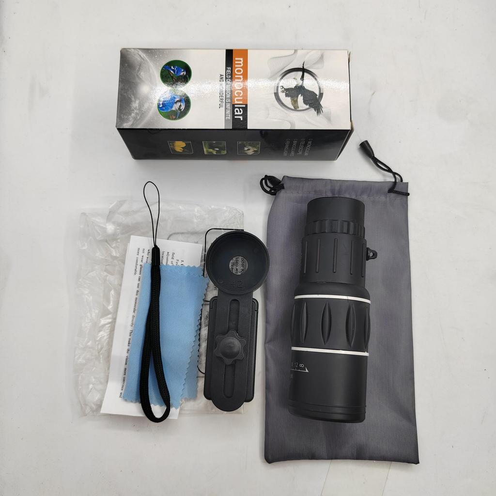 16x52 HD Monocular Telescope with High Magnification and Low-Light Night Vision for Mobile Phone Photography and Outdoor Use