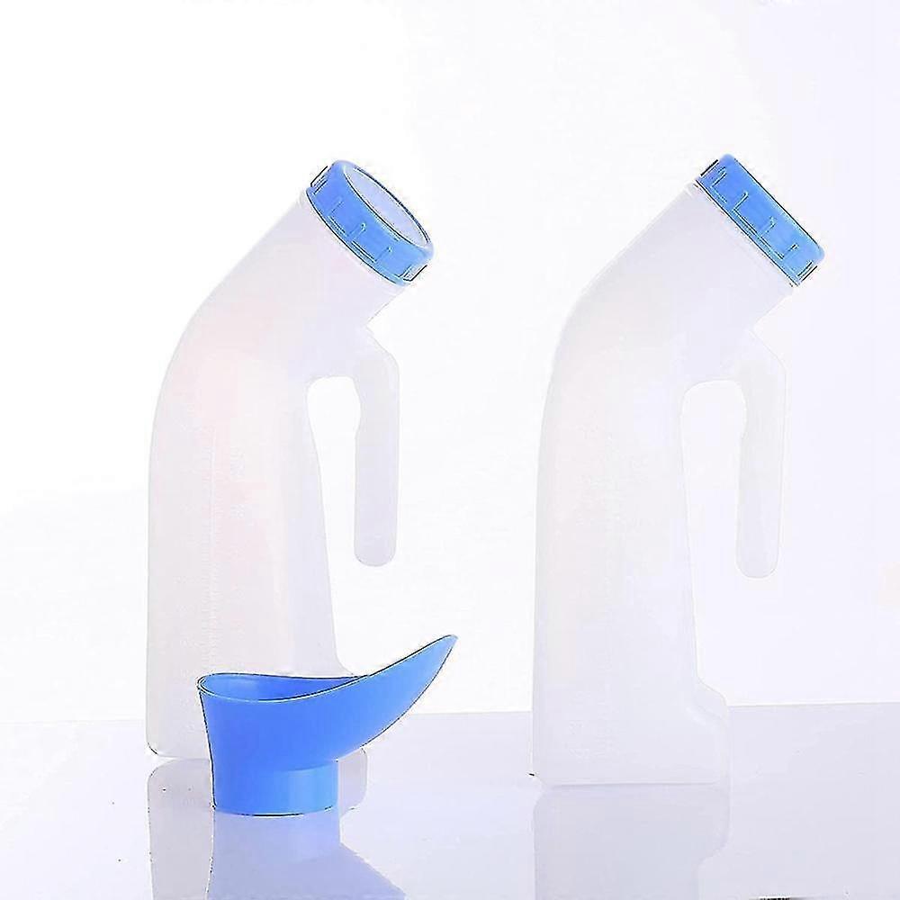 2 Packs Unisex Spill Proof Urinal For Men And Women With Screw Lid Urinal Funnel For Travel Outdoor