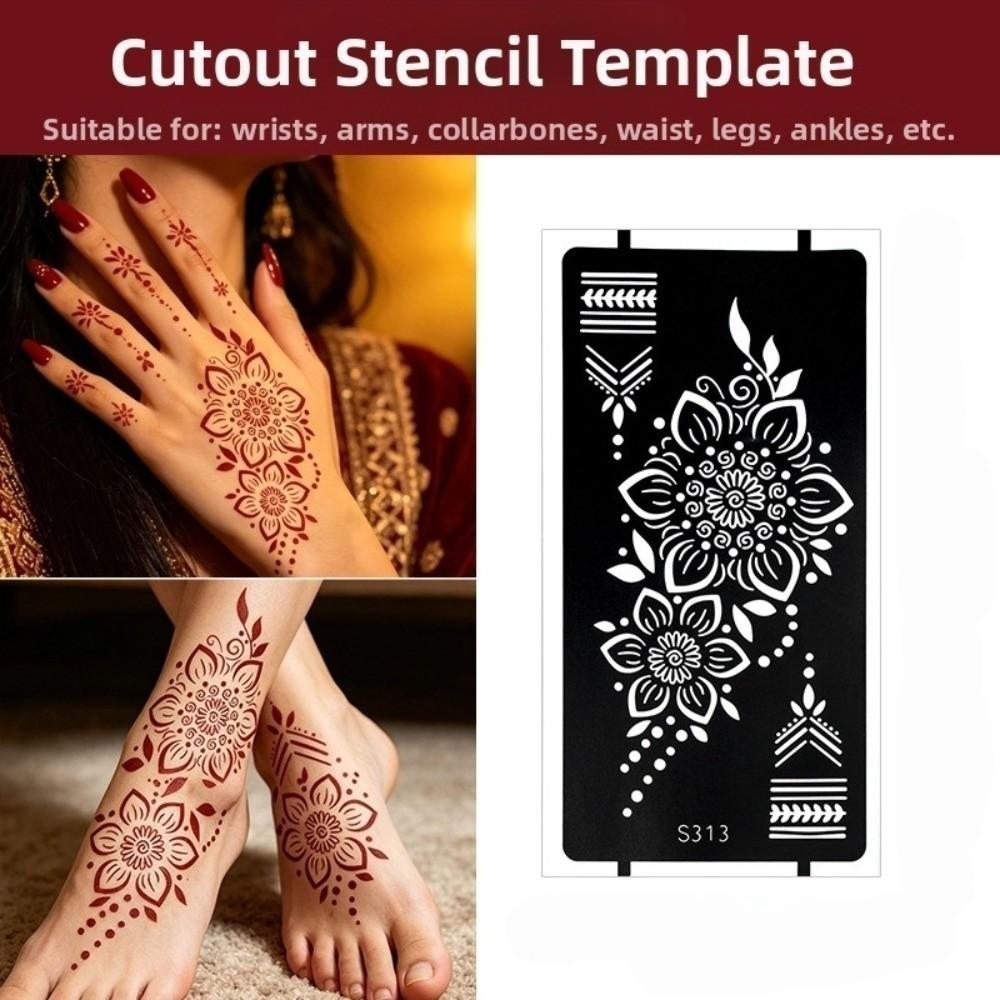 Lace Fake Tattoo Temporary Tattoo Template Legs Arm Henna Tattoo Decals  Women/Lady