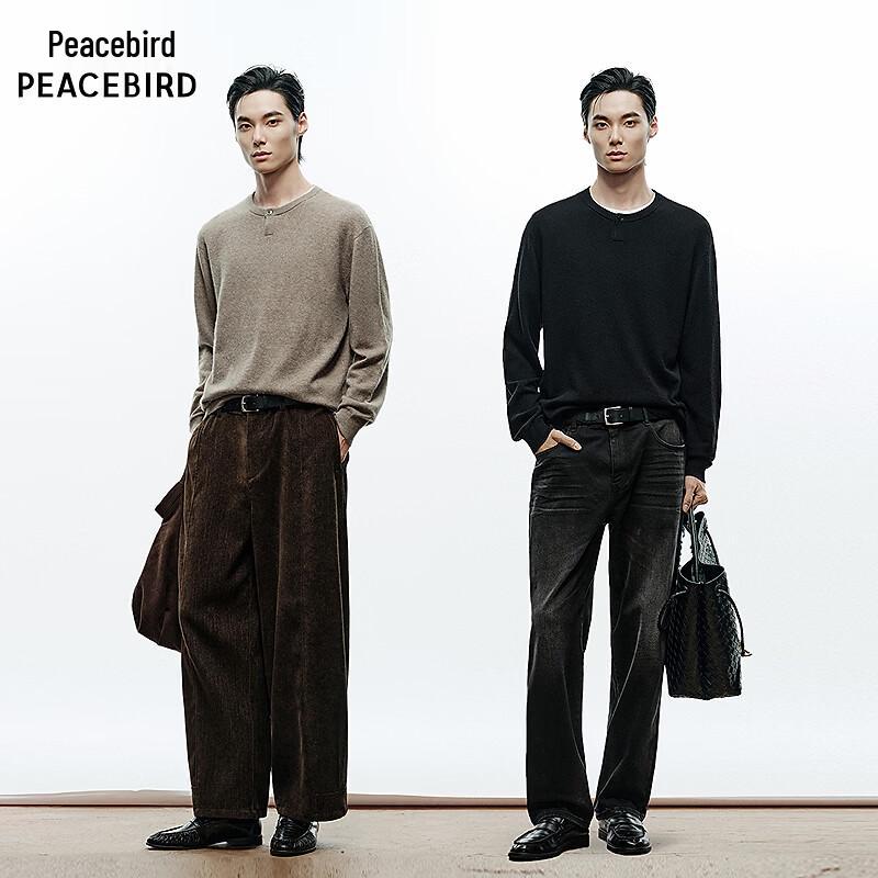 Peacebird Men's Crew Neck Pullover Sweater