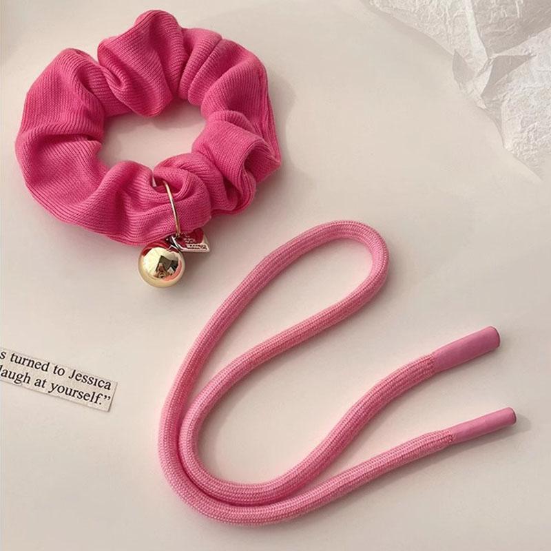 New Trendy Pink Bow Tie Hair Rings Sweet Large Elastic Rubber Bands High Horsetsil Hair Bands For Women Girls Hair Accessories Gifts