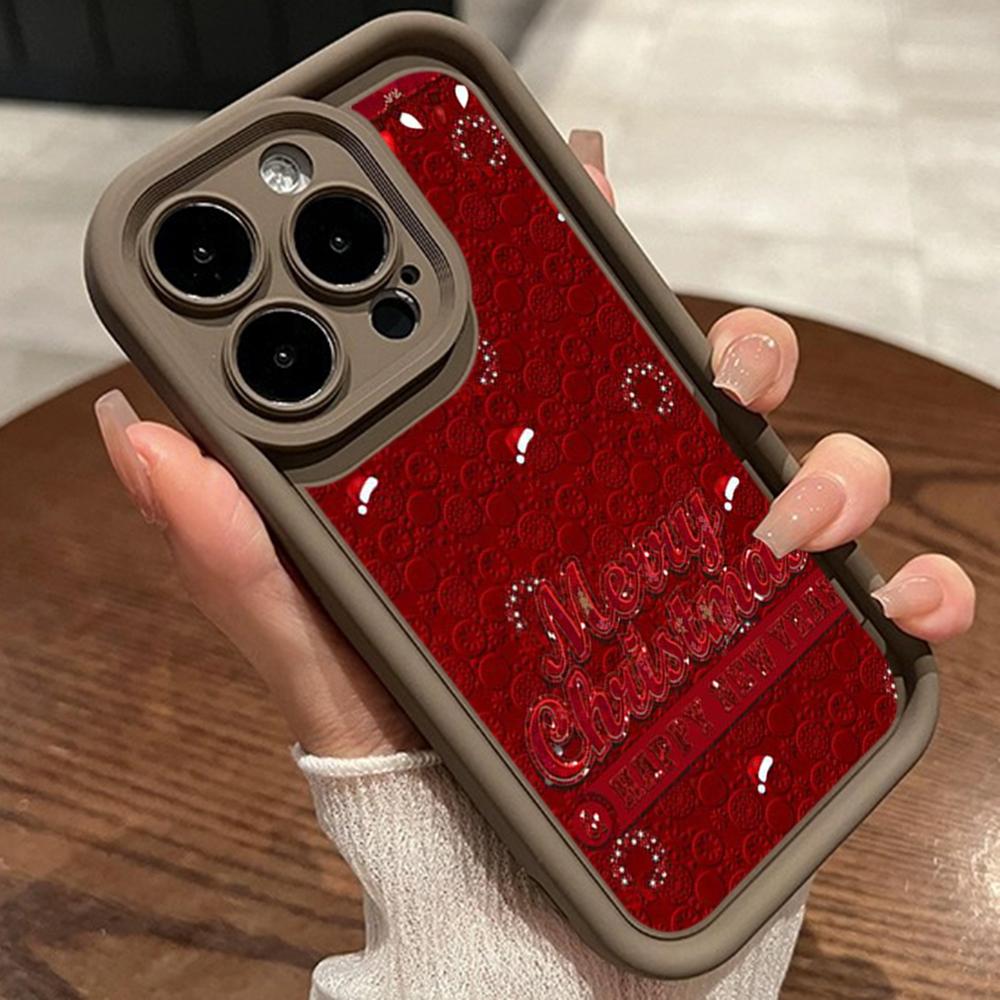 Ae114 Merry Christmas Christmas Tree Art Phone Cases for iPhone 16 14 13 11 Pro Max 15 7 8 6s Plus 12 Mini XR XS Max Angel Eye Ladder Protective Cover