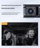 Dash Cam WiFi HD da 3 pollici con visione notturna e tripla lente per registrazione anteriore, interna e posteriore