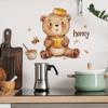 Cute Little Bear English Bee Kitchen Dining Room Home Background Beautification Wall Stickers