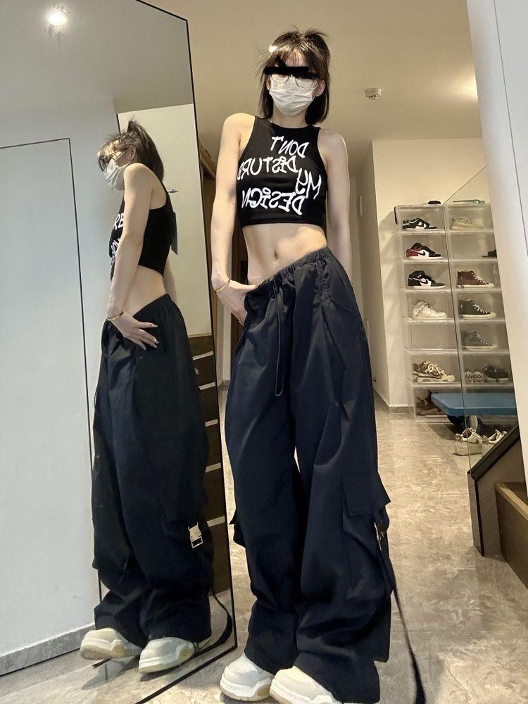 Street Function Freizeithose Kinder Frühling und Herbst Große Taschen Flattergürtel Hundert Arbeitskleidung Weitbeinige Hose