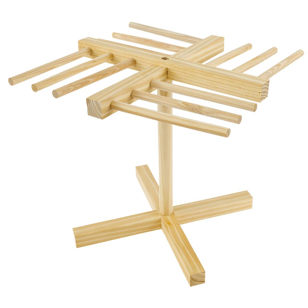 Rotary Pasta Drying Rack Wood Collapsible Detachable Kitchen Stand Dryer Tools Easy Installation Pasta Hanging Rack Portable