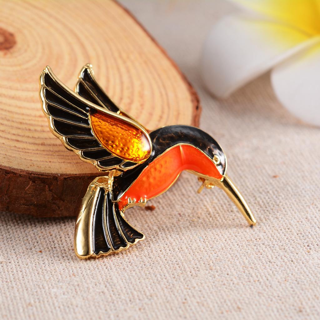 Fashionable Colored Glaze Bird Brooch Cute Alloy Corsage Clothes Ornament Festival Birthday Gift