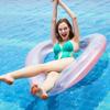 Thick Transparent Glitter Heart-Shaped Inflatable Pool Float for Adults