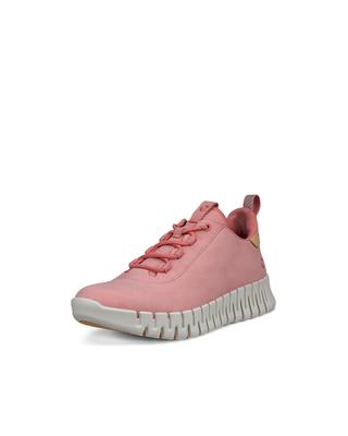 ECCO Groove Dámské ležérní tenisky z pravé kůže, Starorůžová/Pudrová, Velikost 23,5 cm, 3E