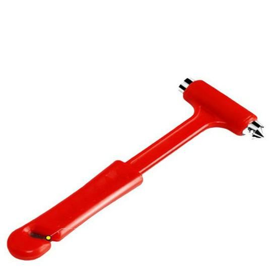 Compact Multifunctional Car Safety Hammer with Base – Emergency Life-Saving Tool
