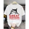 European Size Men'S Casual Loose-Fitting Stylish Print Short-Sleeve T-Shirt, Featuring Designs for Men, Including Humorous T-Shirts