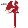 Talos Metal Mailbox Flag Replacement, Decorative Dragon Stake Sign, Winged Shape Ornament for Outdoor Mail Box Decoration