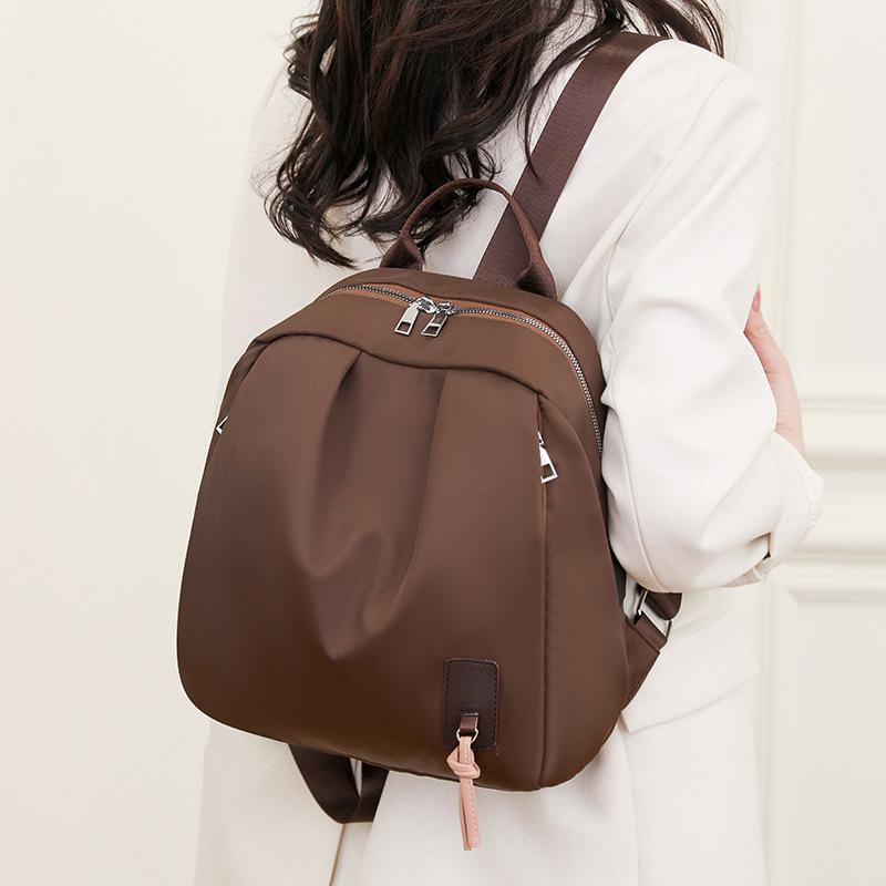 

Повседневный стиль Ins Оксфордская ткань Композитный Ежедневная поездка на работу Простой Рабочий Женский Наплечный рюкзак коричневый