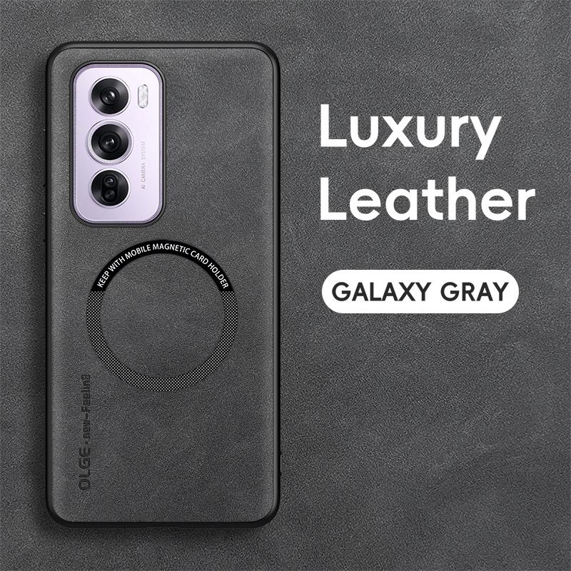 Magnetic Retro Leather Soft Case For OPPO Reno12 Pro Reno 12 Pro 5G Wireless Charging Phone Case Cover