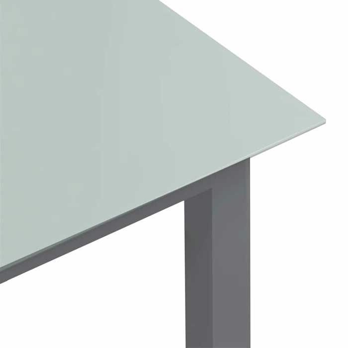 Maison Exclusive - Table de jardin Gris clair 150x90x74 cm Aluminium et verre