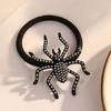 Women Crystal Rhinestones Spiders Hair Tie Halloween Accessory For Costume Parties Daily Hairstyle Decoration